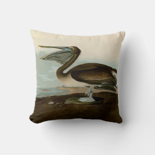 Coussin Œuvre d'art de Pélican Brun de John James Audubon