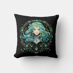 Coussin Œuvre d'art du zodiaque Vierge mystique