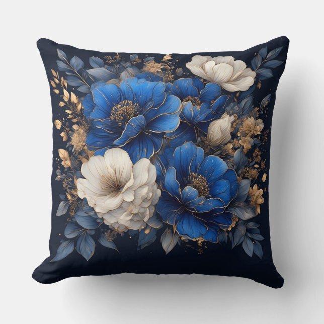 Coussin Œuvre d'art florale élégante (Recto)
