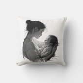 Coussin Œuvre d'art Mère & Bébé (Recto)