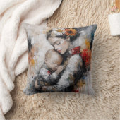 Coussin Œuvre d'art murale de maternité émouvante avec cou (Couverture)