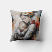 Coussin Œuvre d'art murale de maternité émouvante avec cou (Verso)