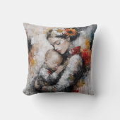Coussin Œuvre d'art murale de maternité émouvante avec cou (Recto)
