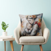 Coussin Œuvre d'art murale de maternité émouvante avec cou (Chaise)