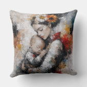 Coussin Œuvre d'art murale de maternité émouvante avec cou (Verso)