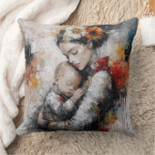 Coussin Œuvre d'art murale de maternité émouvante avec cou (Couverture)