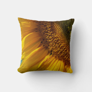 Coussin Œuvre d'art murale tournesol - Design floral jaune