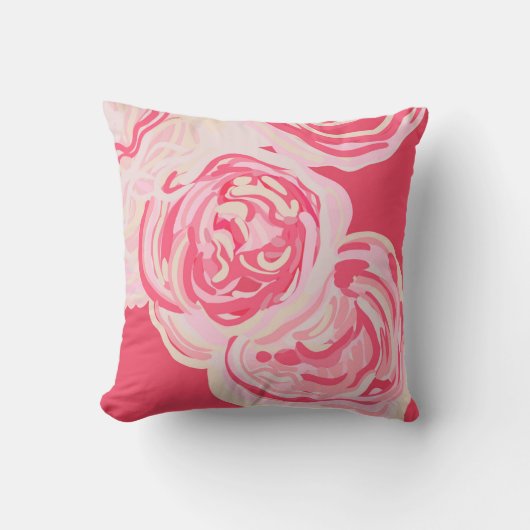 Coussin Oeuvre d'art originale - Rose (Recto)
