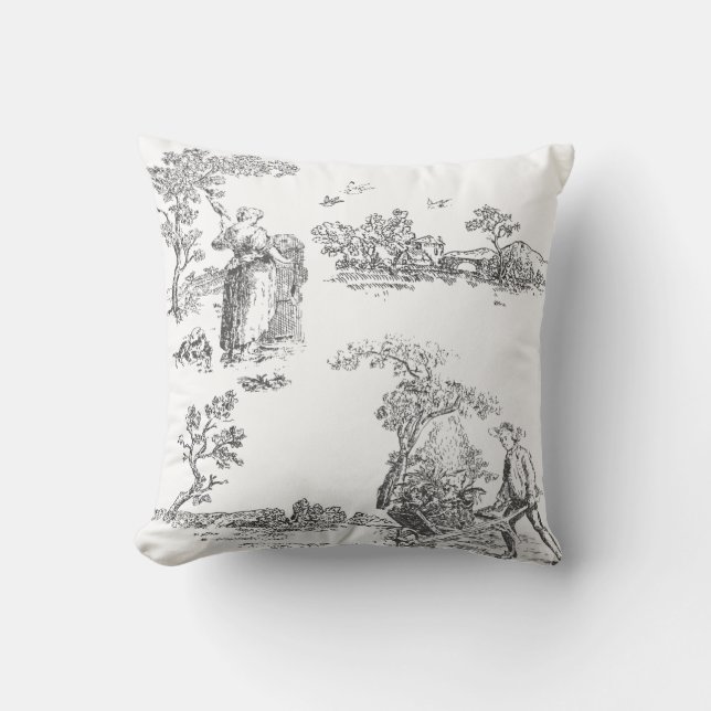 Coussin OEuvre d'art rural antique (Recto)