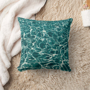 Coussin Oeuvre esthétique - Surface d'eau turquoise serein