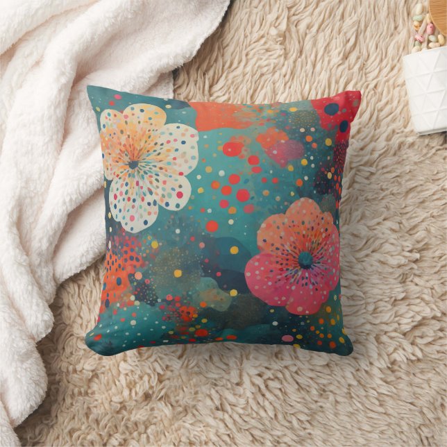 Coussin OEuvre florale abstraite (Couverture)