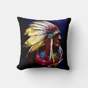 Coussin Œuvre originale "Chef Hunkpapa"