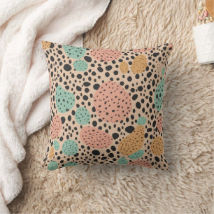 Coussin OEuvre pastel léopard