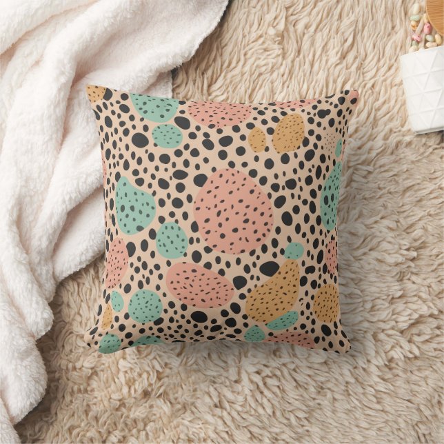 Coussin OEuvre pastel léopard (Couverture)