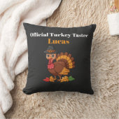 Coussin Official Turkey Taster Thanksgiving Pillow | 16x16 (Couverture)