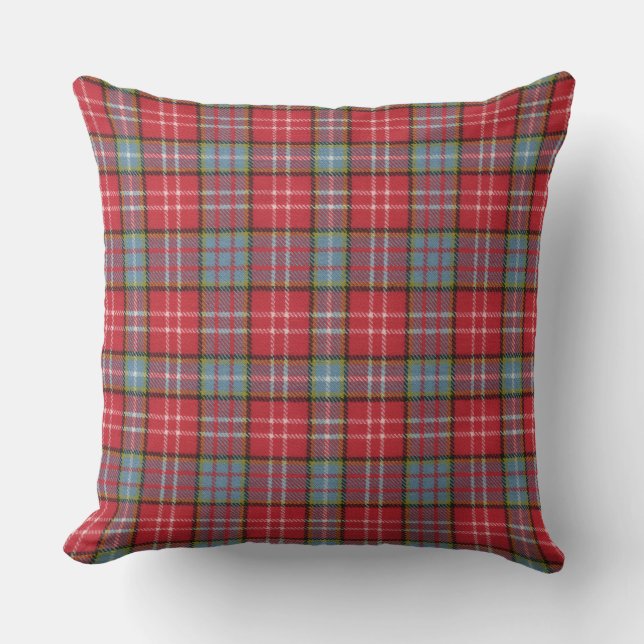 Coussin Ogilvie Old Rare Ancien Tartan écossais Original (Recto)