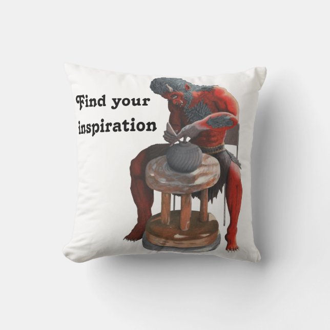 Coussin Ogre Fabriquant Japonais Poterie Imaginaire Jeter  (Recto)