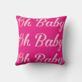 Coussin Oh Baby Personnalisé Fille Rose (Verso)