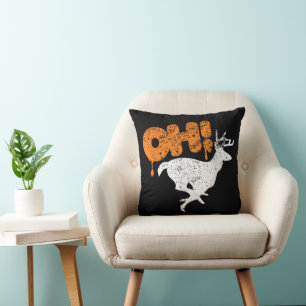 Coussin Oh Cerf ! Amoureux des Animaux Pun Drôle en Détres