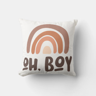 Coussin Oh garçon bébé arc-en-ciel