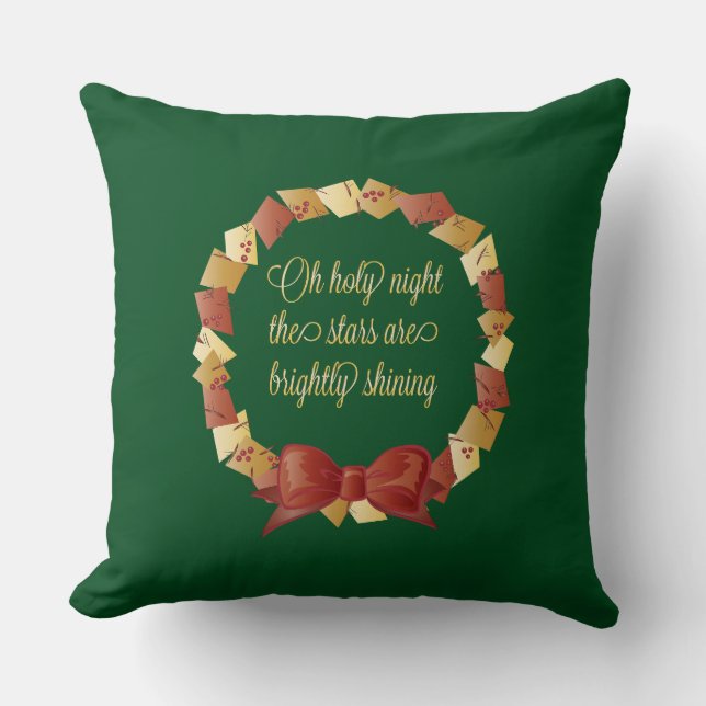 Coussin Oh Holy Night Lyrics Design (Recto)