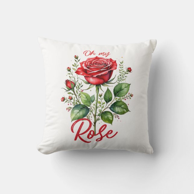 Coussin Oh mon Rose (Recto)