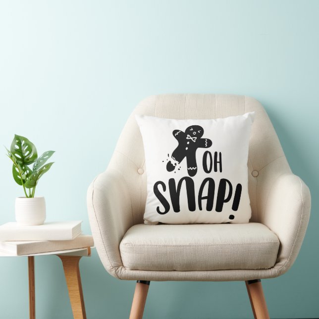 Coussin Oh Snap Gingerbread Cookie Noël (Chaise)