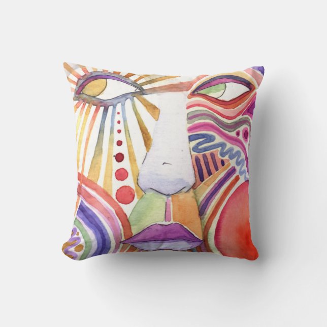 Coussin Ohhhh….Coussin de couleur d'eau de VISAGE (Recto)