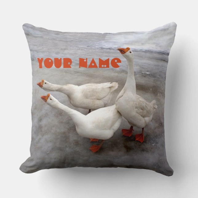 Coussin Oie blanche (Recto)