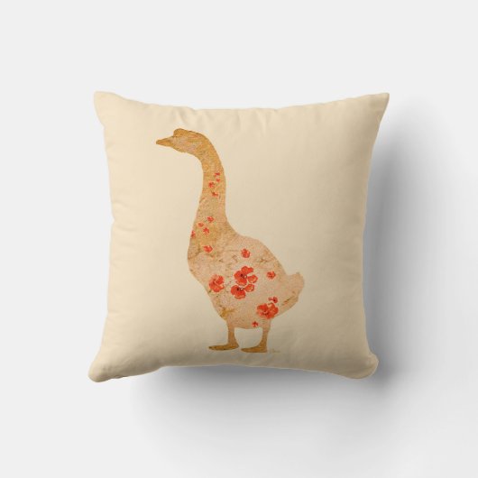 Coussin Oie Coquelicot Rouge (Verso)