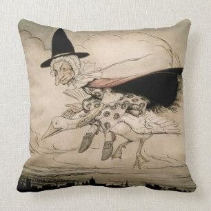 Coussin Oie de mère, frontispice de 'oie de mère l'Ol