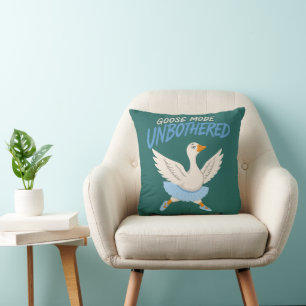 Coussin Oie drôle en mode indifférent en tenue de ballet