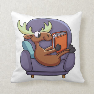 Coussin Oie lisant un livre sur un canapé  choisir la coul