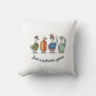 Coussin Oie patriotique gravure vintage drôle de chemise U