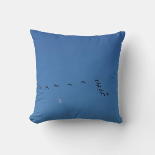 Coussin oies canadiennes en vol