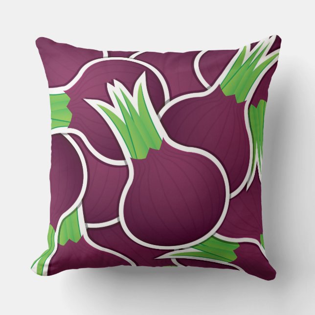 Coussin Oignons violets funky (Recto)