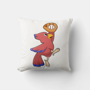 Coussin Oiseau au baseball avec gant de baseball