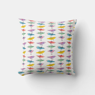 Coussin Oiseau coloré empilé