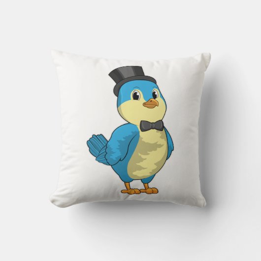 Coussin Oiseau comme chambre avec ruban (Recto)