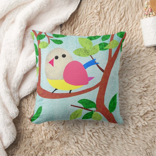Coussin Oiseau dans un arbre (Couverture)