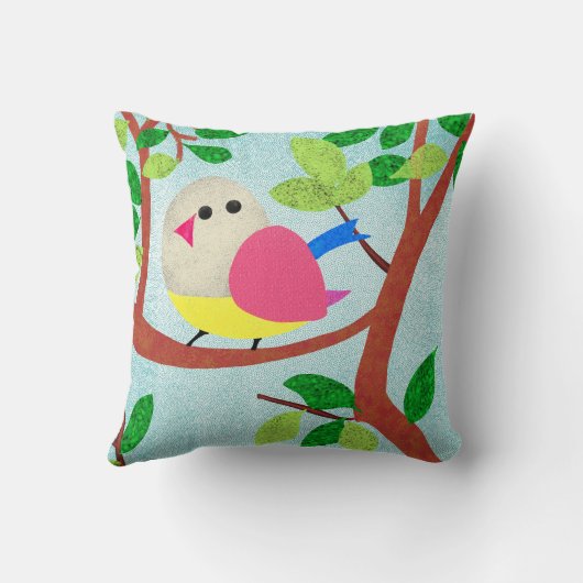 Coussin Oiseau dans un arbre (Verso)