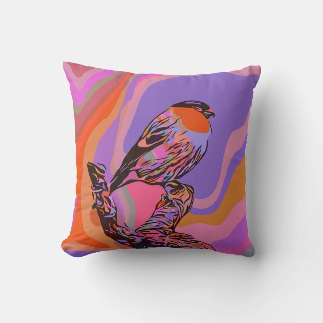 COUSSIN OISEAU DE CHANSON POP ART JETER DES OREILLES (Recto)