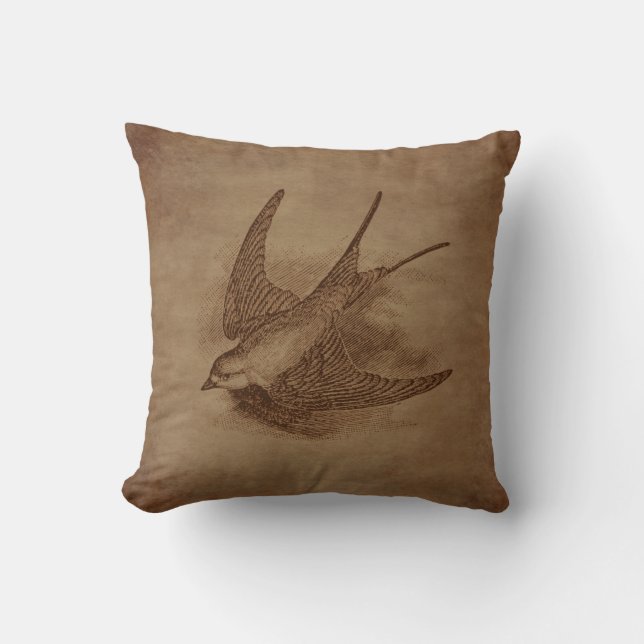Coussin Oiseau de cru de Steampunk (Recto)