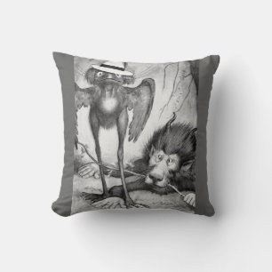 Coussin Oiseau de Jubjub et le Bandersnatch