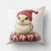 Coussin Oiseau de Noël à la menthe poivrée (Recto)