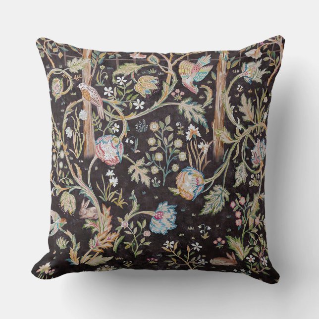 Coussin Oiseau et lapin dans le Jardin des Fleurs, William (Recto)