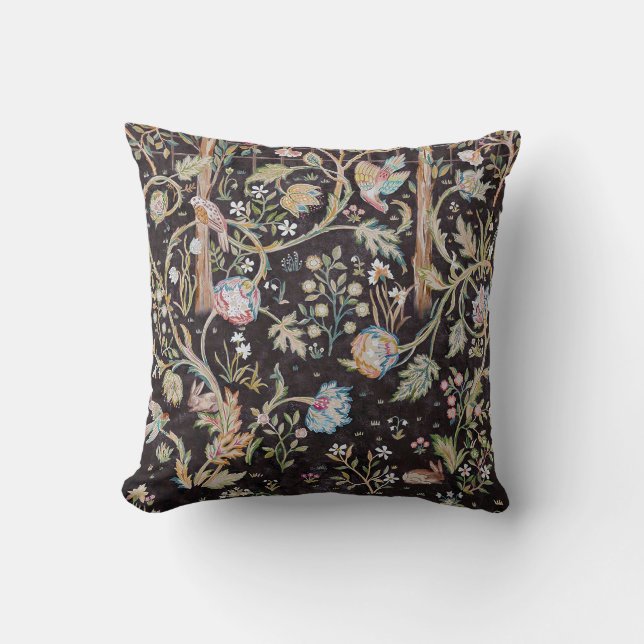 Coussin Oiseau et lapin dans le Jardin des Fleurs, William (Recto)