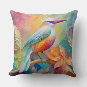 Coussin Oiseau Fantastique à Sein Rose et Bec Rose