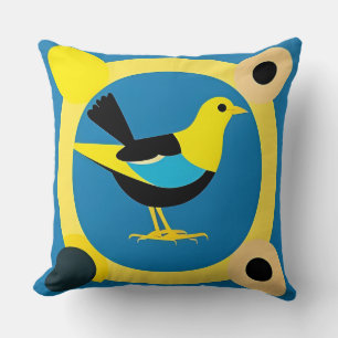 Coussin 🎨 Oiseau géométrique Décoration abstraite moderne