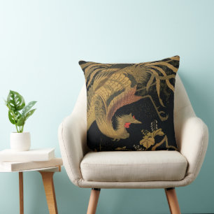 Coussin Oiseau mythique Howo d'Audsley : Phénix japonais d